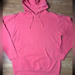 Independent Trading Co Pullover Hoodie Sweatshirt Mens L Relaxed Fit Pink NWOT